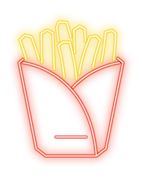 Design néons déco frites