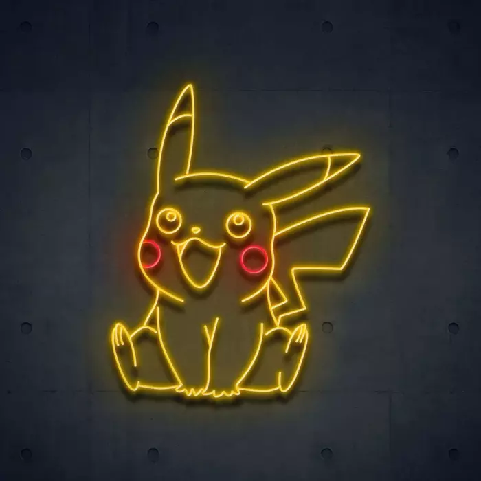 Pikachu assis - Pokémon - Néon LED – Image 2