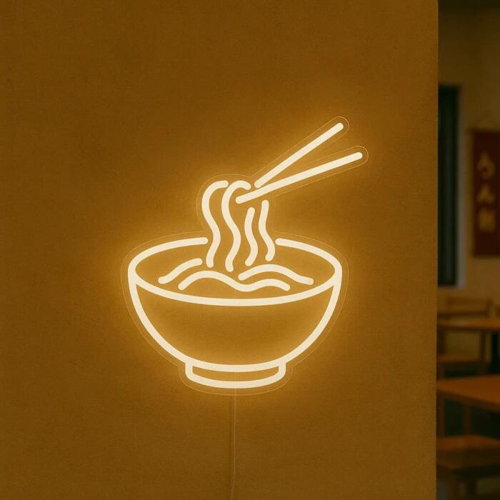 Néon LED mural - Nouilles chinoises
