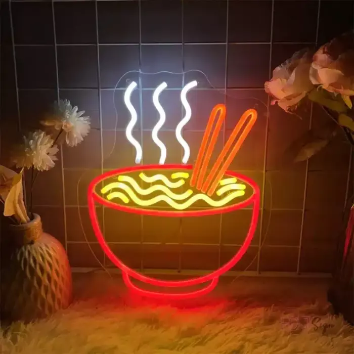 Néon LED Ramen Fumant