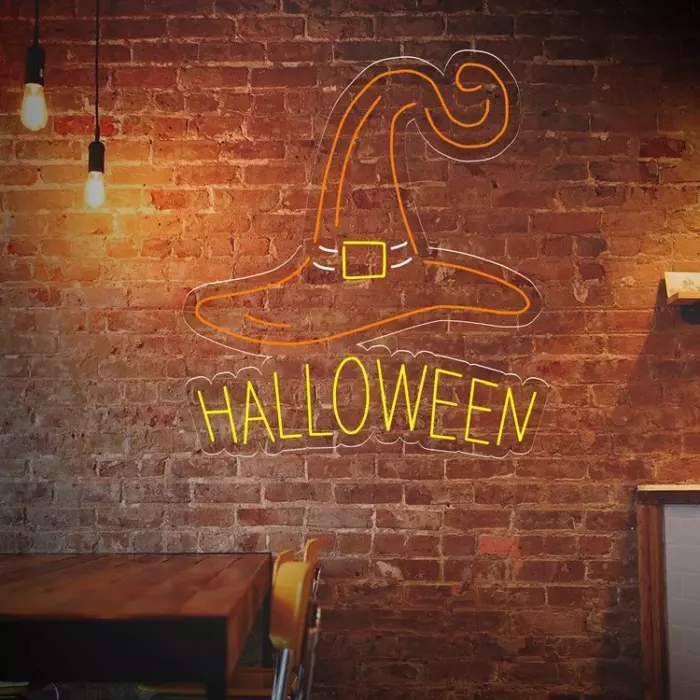 Chapeau de Sorcière Halloween - LED néon mural – Image 2