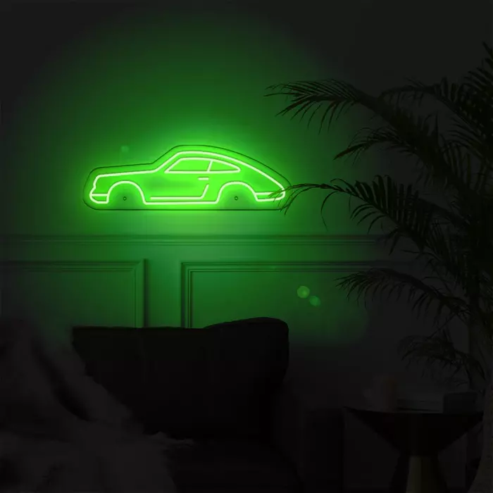 Néon LED mural - PORSCHE 911