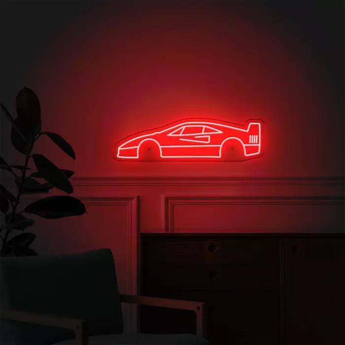 Néon LED mural - Ferrari F40