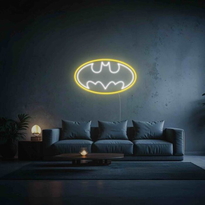 Néon LED logo Batman - Bat-Signal ovale