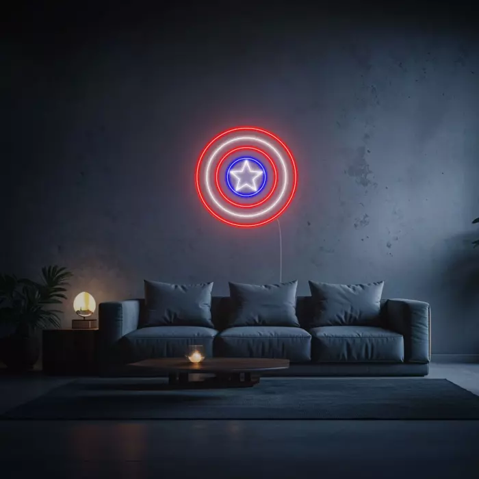 Bouclier Captain America - Néon LED