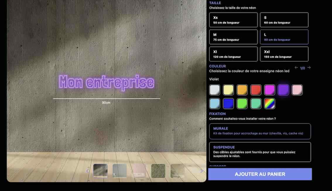 Configurateur neon texte - La-Fabrique du Neon