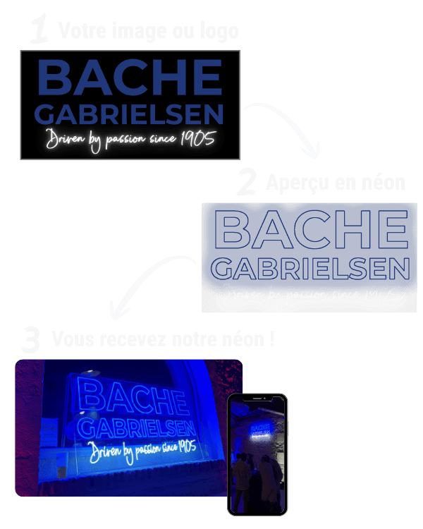 envoyer logo - création enseigne néon LED - format smartphone